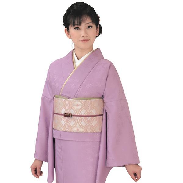 【R.K 慶事のきもの 3点セット】（着物・袋帯・長襦袢）色無地 地模様（6 紅藤）洗える レディース ママ お祝い（E）
