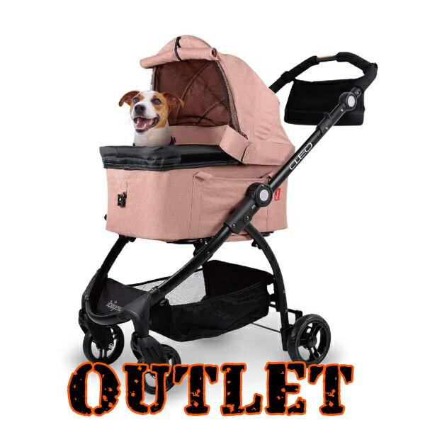 /アウトレット/イビヤヤ ニュー クレオ トラベルシステム ペット ストローラー 《コーラルピンク》 ペットカート 3WAY 分離型 取り外し可能 中型犬 小型犬 バギー キャリー ドライブボックス 犬 猫 4輪 折りたたみ ibiyaya...