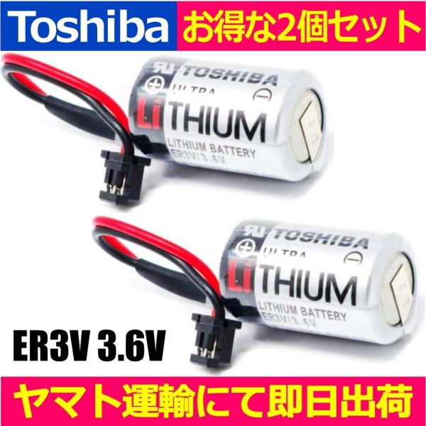 並行輸入品・お得な２個セット 黒プラグ＜ 新品 ＞ER3V 3.6V FBT030A CPM2A-BAT01 CPM2ABAT01 CPM2A CQM1H
