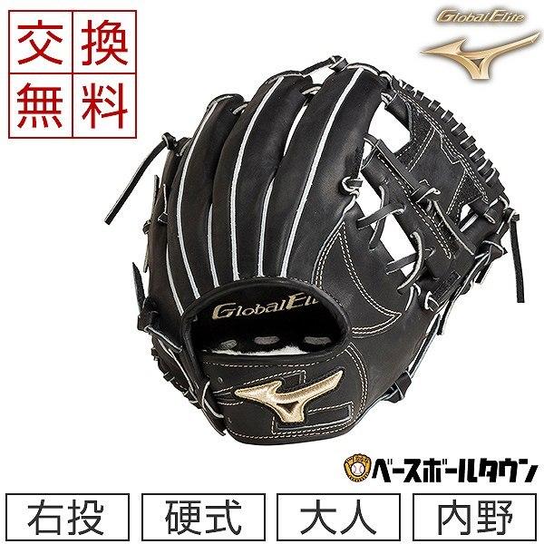 Mizuno Globao Elite 右投げ用グローブ 黒 Global Elite 軟式グローブ 黒 MIZUNO (ミズノ) 軟式グローブ