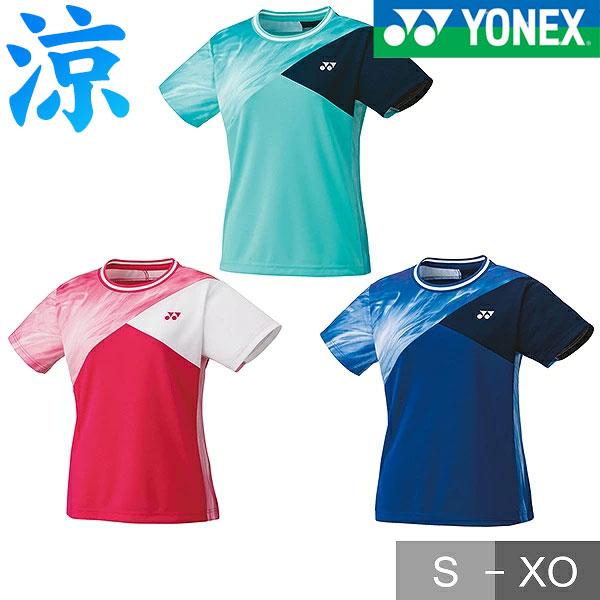 ヨネックスYONEX バド＆テニスゲームシャツ　新品　サイズLライトブルー YONEX（ヨネックス） テニス バドミントン ゲームシャツ 半袖 丸首