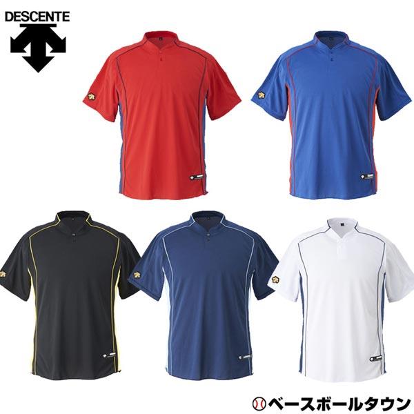 千葉ロッテ角中選手　DESCENTE 練習着 XAサイズ DESCENTE（デサント） 立衿2ボタンベースボールシャツ レギュラー
