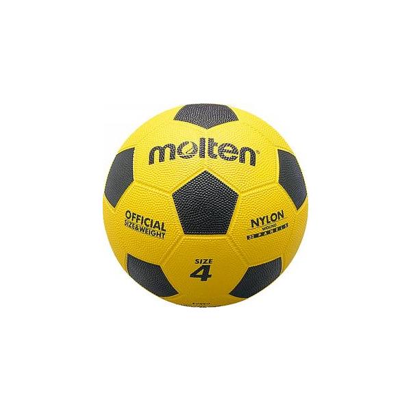 molten（モルテン） サッカーボール 4号球 亀甲ゴム 黄×黒 F4Y : 野球