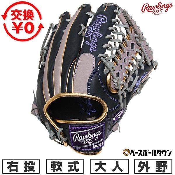 Rawlings 軟式グローブ グレー/ゴールド Rawlings（ローリングス） 交換無料 野球 グローブ 軟式 大人 右投げ