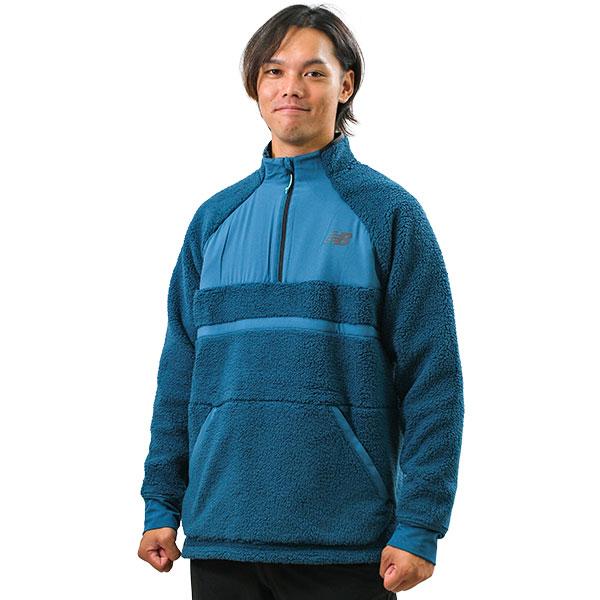 フリースジャケット メンズ レディース ニューバランス New Balance Q Speed シェルパ アノラック 防寒 軽量 保温 秋冬 アウター 男女兼用 長袖