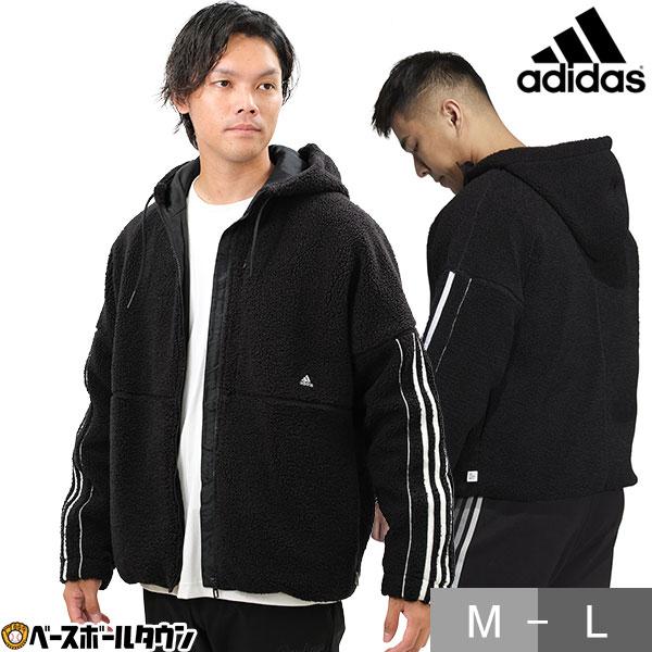 【新品】adidas ビッグサイズ 袖ライン ボアブルゾン 2XLサイズ 新品】adidas ビッグサイズ 袖ライン ボアブルゾン 2XLサイズ