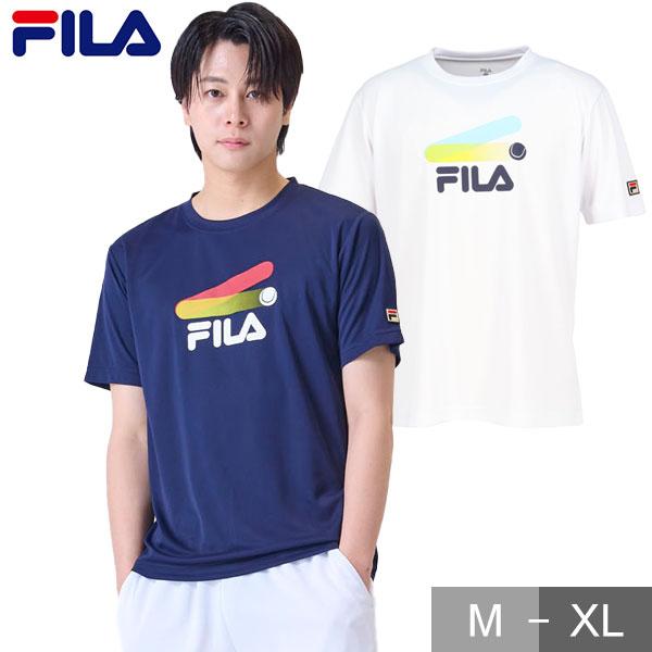 FILA（フィラ） テニス Tシャツ メンズ プラクティスTシャツ 半袖 丸首
