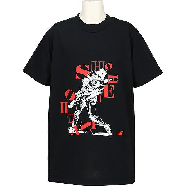 大谷翔平 ニューバランス New Balance 渋谷ツタヤ Tシャツ ブラック New Balance（ニューバランス） Tシャツ キッズ 半袖 丸首 大谷翔平