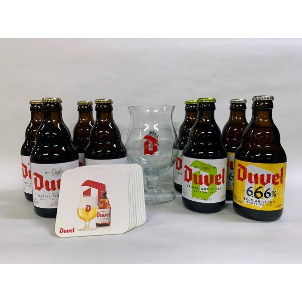 ベルギービール デュベル3種類飲み比べ（専用グラス＆コースター付き