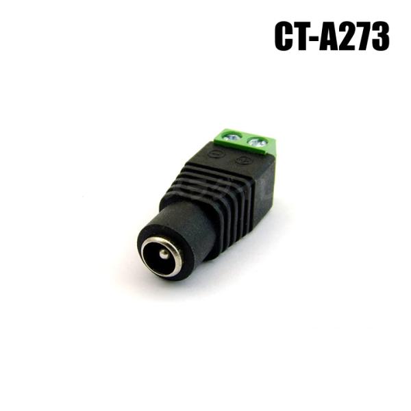 【メール便可】φ2.1mm　DC電源用ネジ固定ジャック ハンダ不要端子台変換  / CT-A273