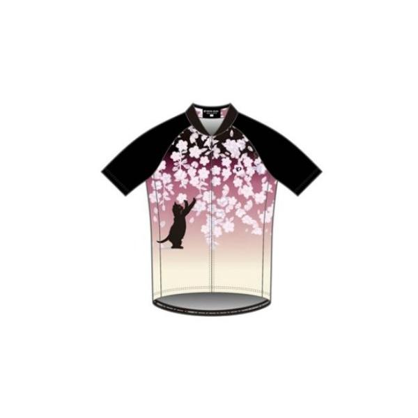 即納pearl Izumi パールイズミ S621 B プリントジャージ 12 桜と猫 サイクルジャージ 桜 さくら 男性用半袖ジャージ 桜 女 自転車 S621 B 12 バイク サイクル モリワキ