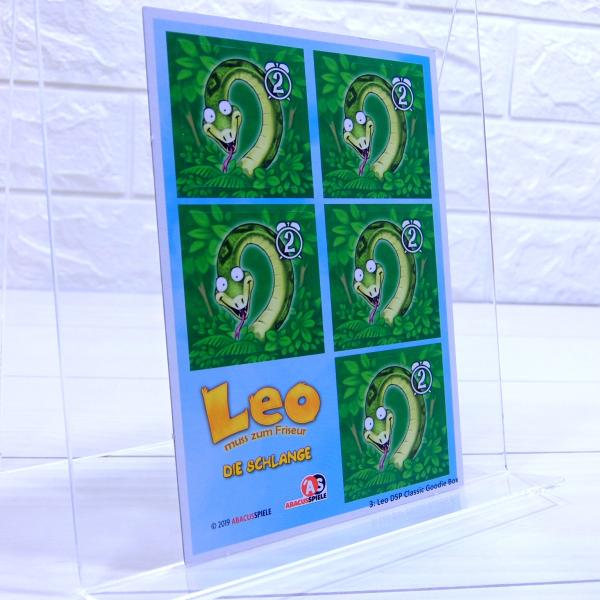 デザイナー: Leo Colovini原題： Leo: The Snakeメーカー: ABACUSSPIELE, Frosted Games言語: English, Germanプレイ人数: 2~5人対象年齢: 6歳~プレイ時間目安: 30...