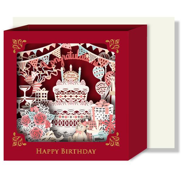 グリーティングカード バースデー ボックス型ポップアップ レーザーカット Leaf G 4 l Pictorial Network 通販 Yahoo ショッピング