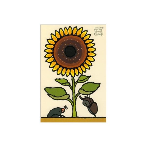 ポストカード イラスト 武内 祐人 ひまわりとモグラとカブトムシ Ill 3 l Pictorial Network 通販 Yahoo ショッピング