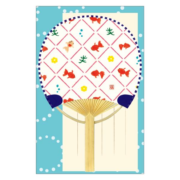 グリーティングカード 竹うちわカード 一筆箋付き 金魚格子 暑中見舞い 残暑見舞い Berry Summer 367 l Pictorial Network 通販 Yahoo ショッピング