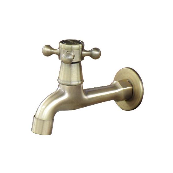 洗面 水栓 蛇口 交換 水栓金具 壁付用単水栓 レバーハンドル アンティークゴールド 古金 奥行13cm Ink h Buyee Servis Zakupok Tretim Licom Buyee Pokupajte Iz Yaponii