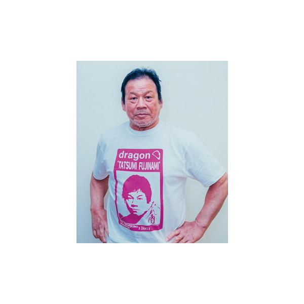 DRAGON 藤波辰爾 x Count2.9 コラボ Tシャツ(ホワイト/ピンク) カウント2.9 新日本プロレス NJPW 全日本プロレス AJPW :メール便対応