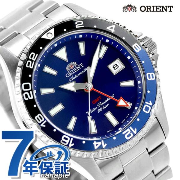 オリエント スポーツ マコ GMT 自動巻き 腕時計 ブランド メンズ ORIENT SPORTS RN-BC0003L アナログ ブルー