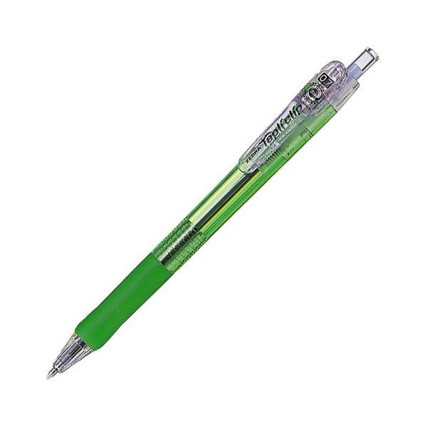 （まとめ） ゼブラ 油性ボールペン タプリクリップ0.7mm 黒 （軸色 緑） BN5-G 1本 〔×50セット〕