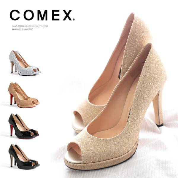 COMEX（コメックス） パンプス ハイヒール オープントゥ エナメル