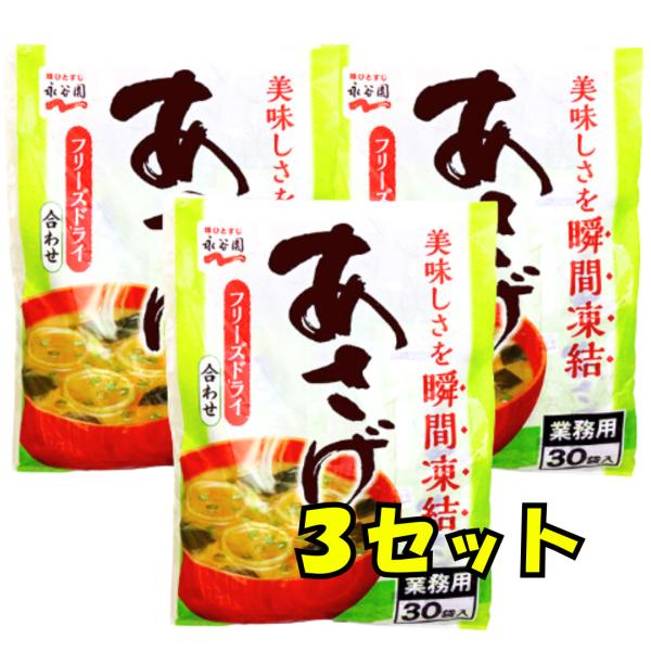 あさげ 業務用 30袋入り 3セット 永谷園 nagatanien