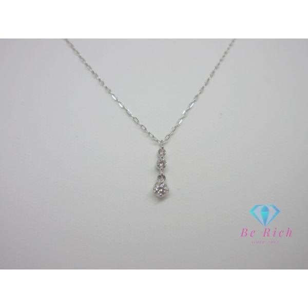 4℃ ヨンドシー K18 WG ダイヤモンド 付 デザイン ネックレス
