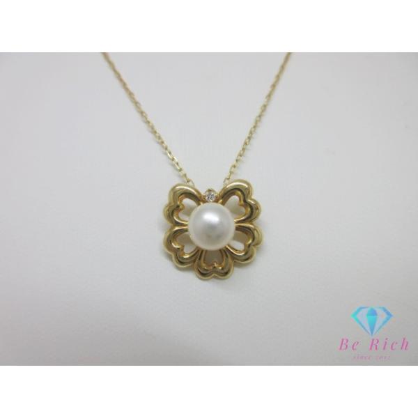 MIKIMOTO（ミキモト） MIKIMOTO K18 YG パール 7 mm 珠 付 四つ葉