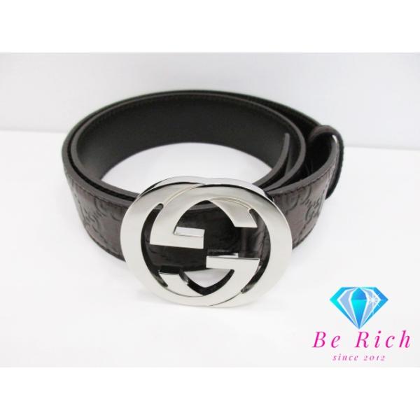 GUCCI（グッチ） 美品 メンズ ベルト 114984 インター ロッキング G