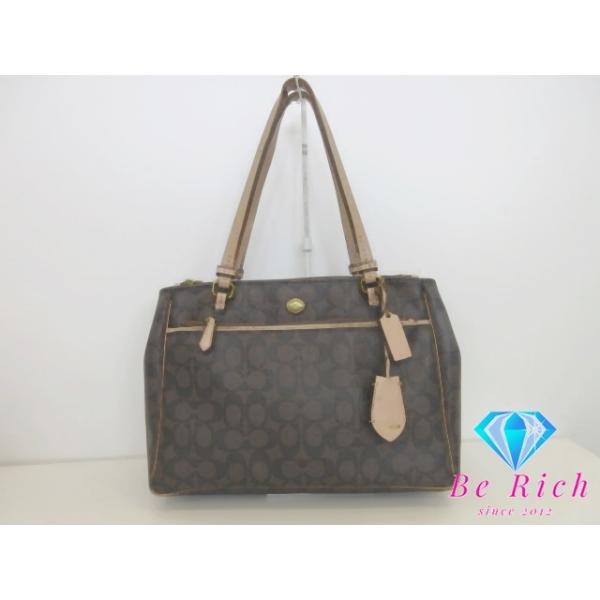 coach トートバッグ ブラウン系(新品・未使用品) 男女問わずok COACH（コーチ） COACH 2way トートバッグ F32838 ショルダーなし PVC