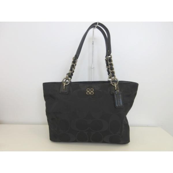 COACH コーチ シグネチャー トートバッグ 肩掛け ブラック F16540