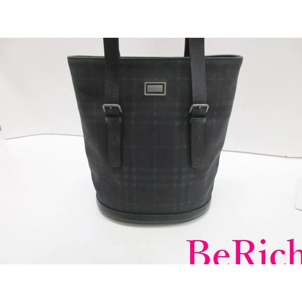 バーバリー BURBERRY トートバッグ 黒 ブラック チェック  