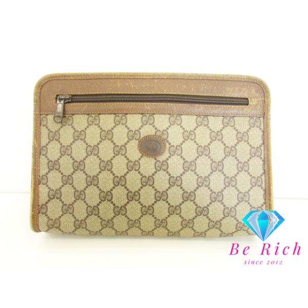 GUCCI（グッチ） クラッチバッグ 111.01.037 GG スプリーム 茶
