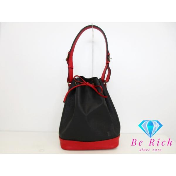 【中古】ルイヴィトン LOUIS VUITTON M44017 エピ ノエ ショルダーバッグ 巾着 レザー ブラック レッド レディース LOUIS VUITTON（ルイ・ヴィトン） ルイ ヴィトン エピ ノエ M44017 黒