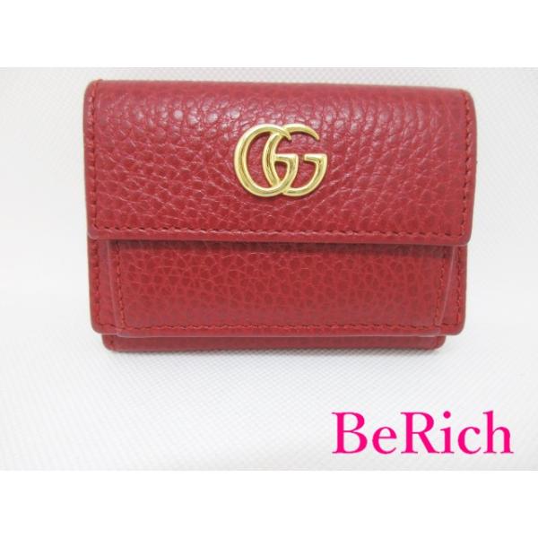 GG グッチ GUCCI 三つ折り財布 523277 赤 レッド プチ