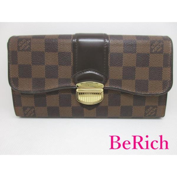 ルイヴィトン ダミエ エベヌ ポルトフォイユ システィナ 長財布 レザー 茶 be-rich0112_bs3267