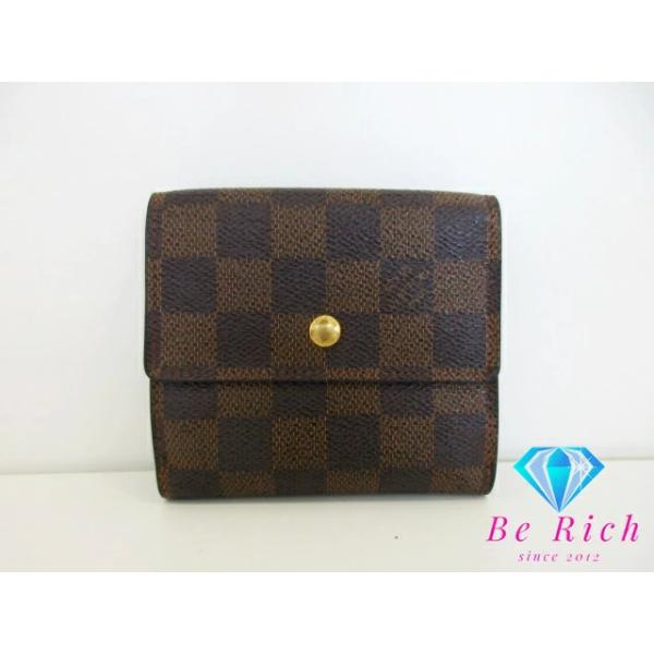 ルイヴィトン LOUIS VUITTON ダミエエベヌ ダブルホックエリーズ N61652 二つ折財布 男女兼用 【mo】【中古】 LOUIS VUITTON（ルイ・ヴィトン） ルイ ヴィトン LOUIS VUITTON W
