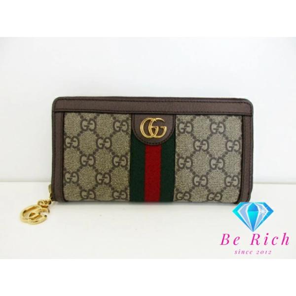 GUCCI（グッチ） 美品 ラウンド ファスナー 長財布 523154 オフィ