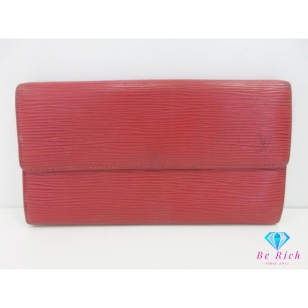 LOUIS VUITTON(ルイヴィトン) 長財布 エピ ポシェットポルトモネクレディ M63577 カスティリアンレッド レザー be-rich0112_bs4189