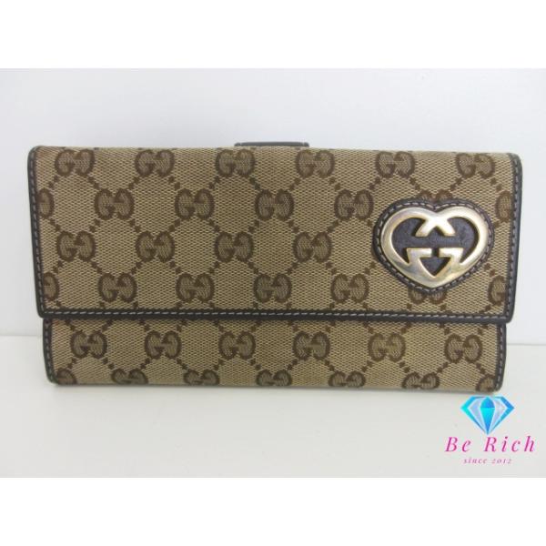 GG グッチ GUCCI Wホック 二つ折り財布 長財布 245723 ラブリー ハート