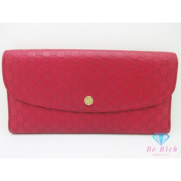 美品　GUCCI シマ　三つ折り　長財布　バイカラー　ダークレッド GG GUCCI 三つ折り 長財布 マイクロ グッチ 256926 赤 レッド ロゴ