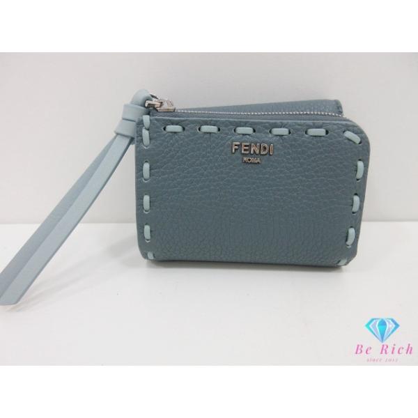 FENDI（フェンディ） 美品 ピーカブー L字ファスナー 三つ折り 財布