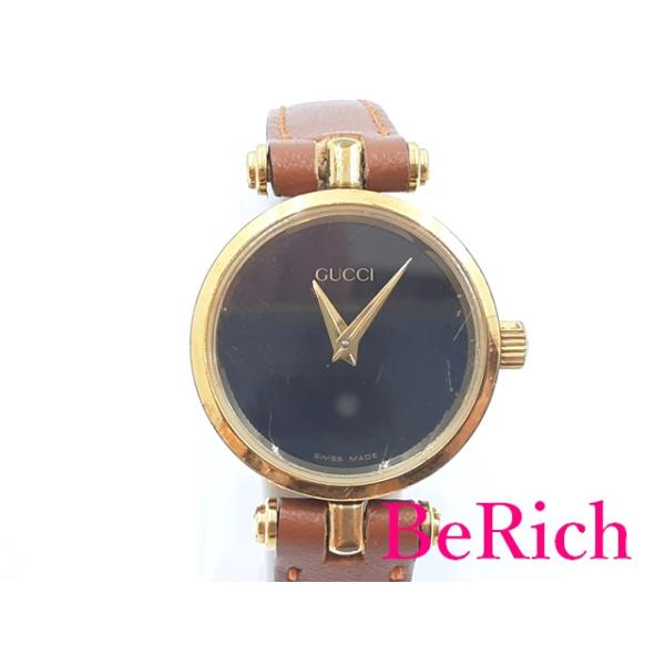 【美品】 GUCCI グッチ レディース腕時計 GUCCI（グッチ） レディース 腕時計 黒 ブラック 文字盤 SS レザー