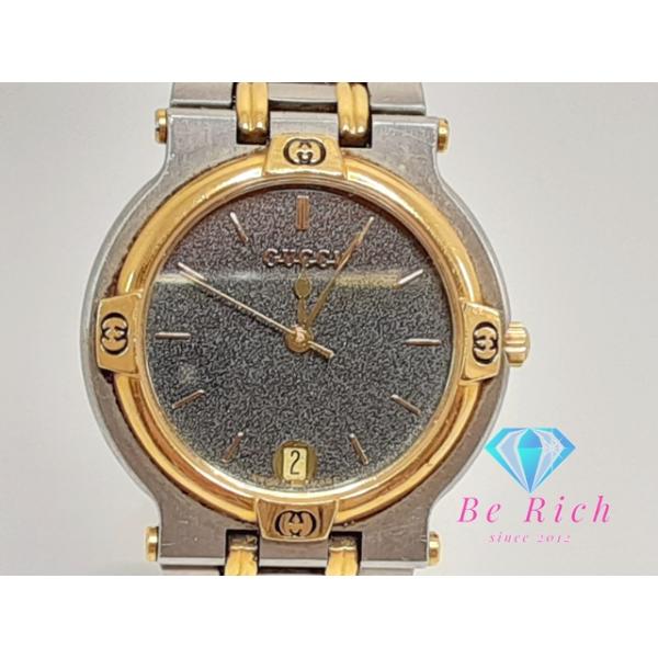 GUCCI（グッチ） メンズ 腕時計 デイト 9000M グレー シルバー