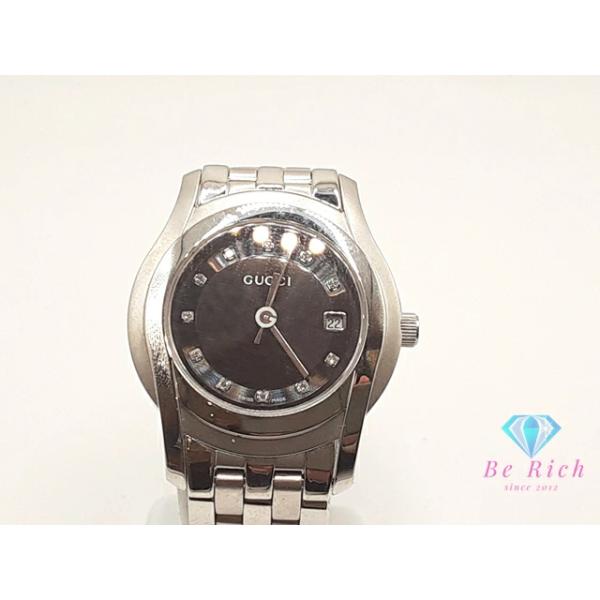 GUCCI（グッチ） レディース 腕時計 デイト 5500L ラウンド 黒