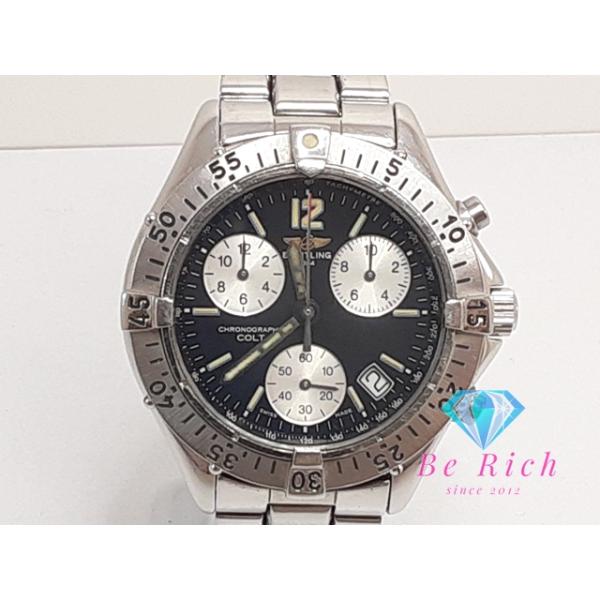 ブライトリング コルトクロノグラフ A53035 QZ ブラック文字盤 be-rich0112_bt3306