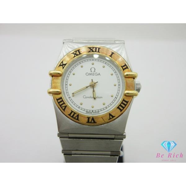 オメガ OMEGA コンステレーション YG フラット ベゼル 6104/465.6 レディース クォーツ ウォッチ Constellation 【中古】 bt3653