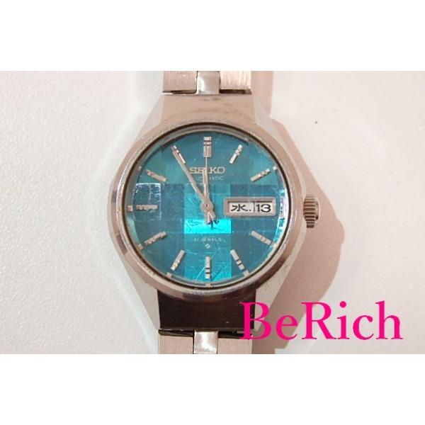 セイコー Seiko レディース 腕時計 デイデイト 21石 自動巻 カット ガラス 青 ブルー 文字盤 Ss シルバー ブレス アナログ アンティーク 中古 Ht2157 Buyee Buyee Jasa Perwakilan Pembelian Barang Online Di Jepang