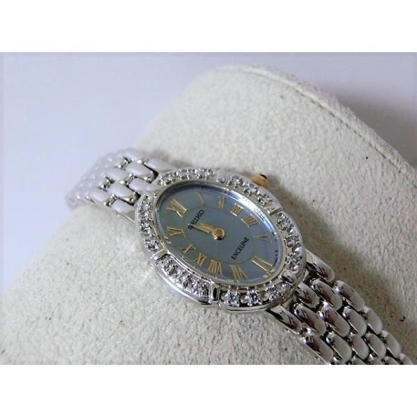 美品 エクセリーヌ SEIKO 6Pダイヤベゼル シェル文字盤 腕時計 F291 be-rich0112_mk1755