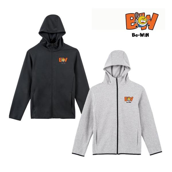 Be-Winのロゴ[BW]とビービ君をデザインしたパーカーです。素材：ポリエステル80％、綿20％オンス：7.7表裏両面ダブルニット素材で抜群の伸縮性、快適で高機能なドライ素材です。