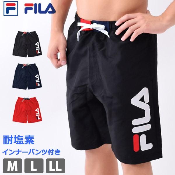 サーフパンツ インナー付き メンズ 水着 Fila フィラ ロゴ柄 サーフトランクス 軽量 男性 サポーター一体型 M L Ll 4293 ゆうパケット送料無料 4293 Beach Angel 通販 Yahoo ショッピング